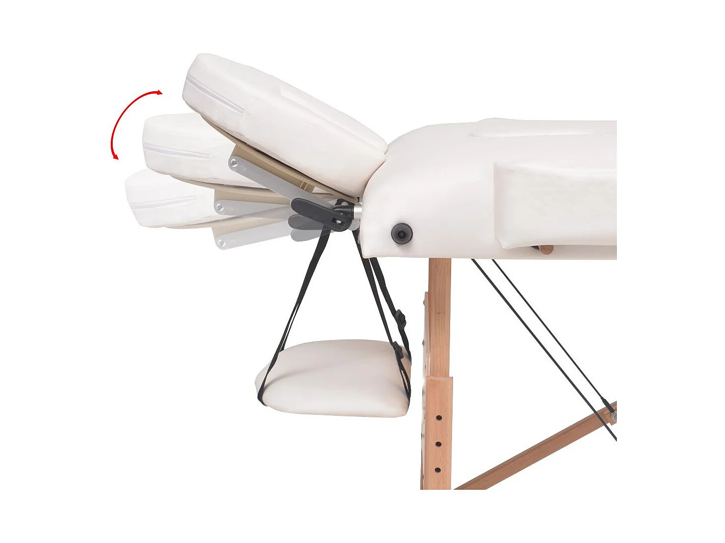 Camilla de masaje plegable con 3 zonas de 10 cm de espesor blanca 02_0001868