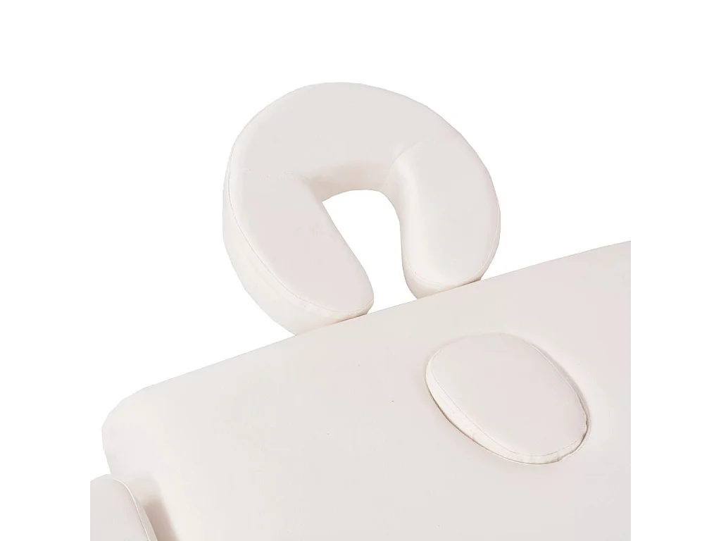 Camilla de masaje plegable con 3 zonas de 10 cm de espesor blanca 02_0001868