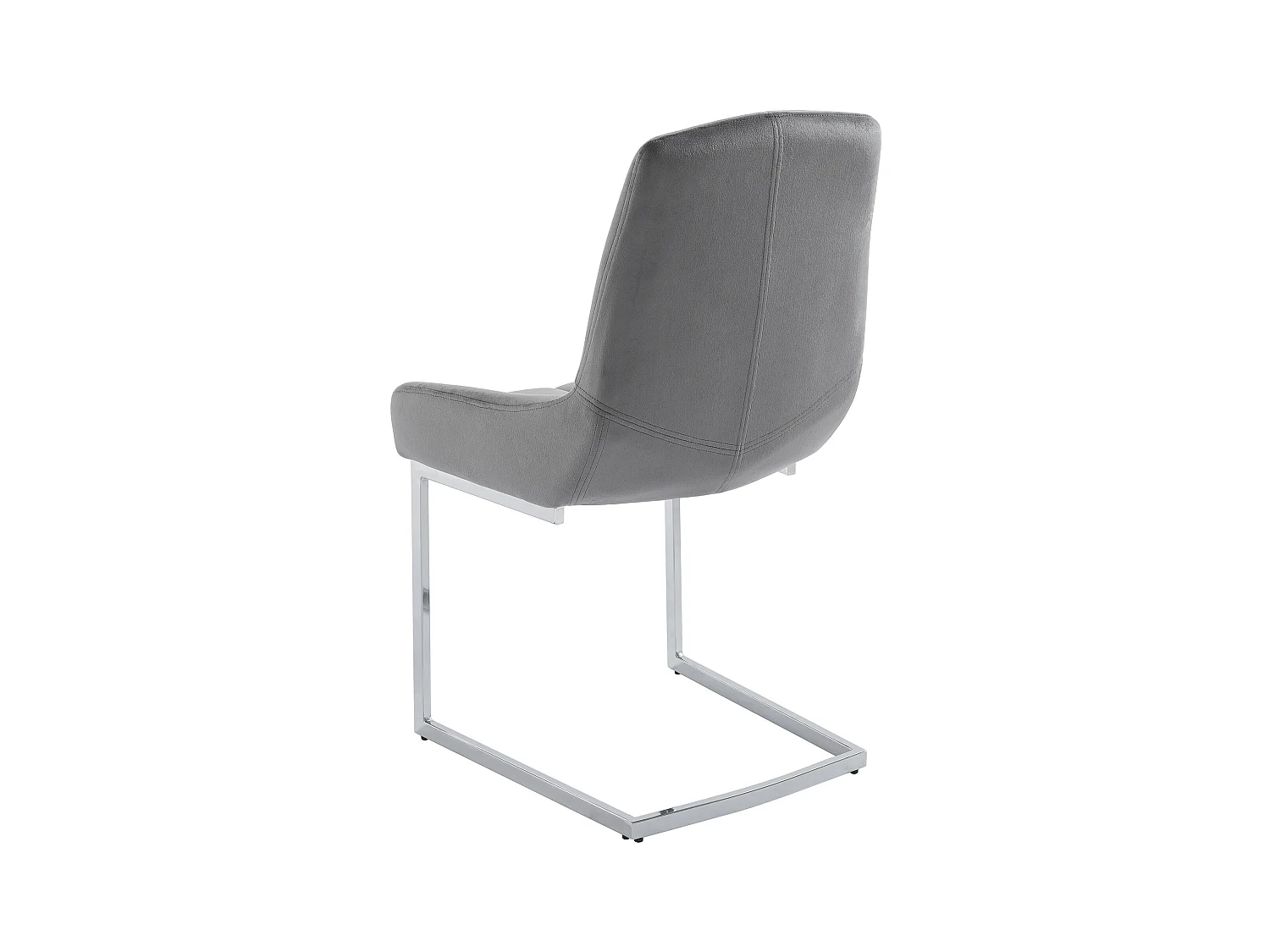 Zestaw 2 krzeseł z weluru i metalu - Szary - BERLONA