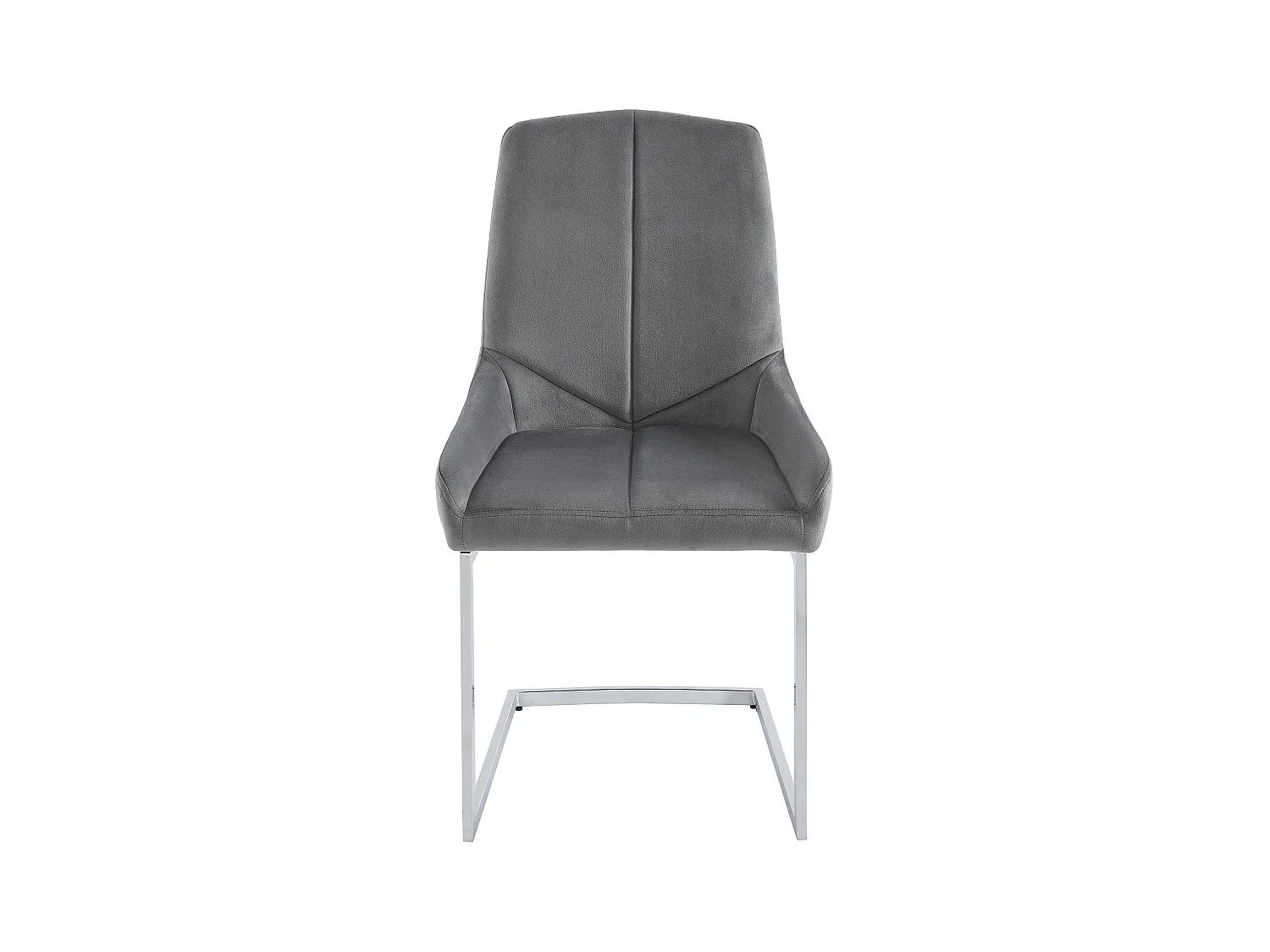 Zestaw 2 krzeseł z weluru i metalu - Szary - BERLONA