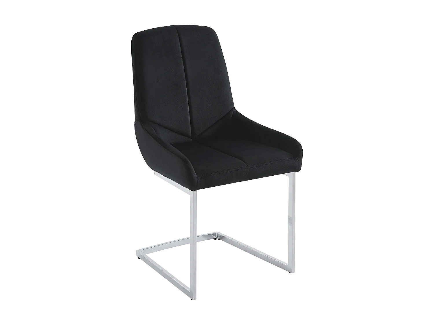 Sedia in Velluto e Metallo Nero - Lotto di 2 - BERLONA