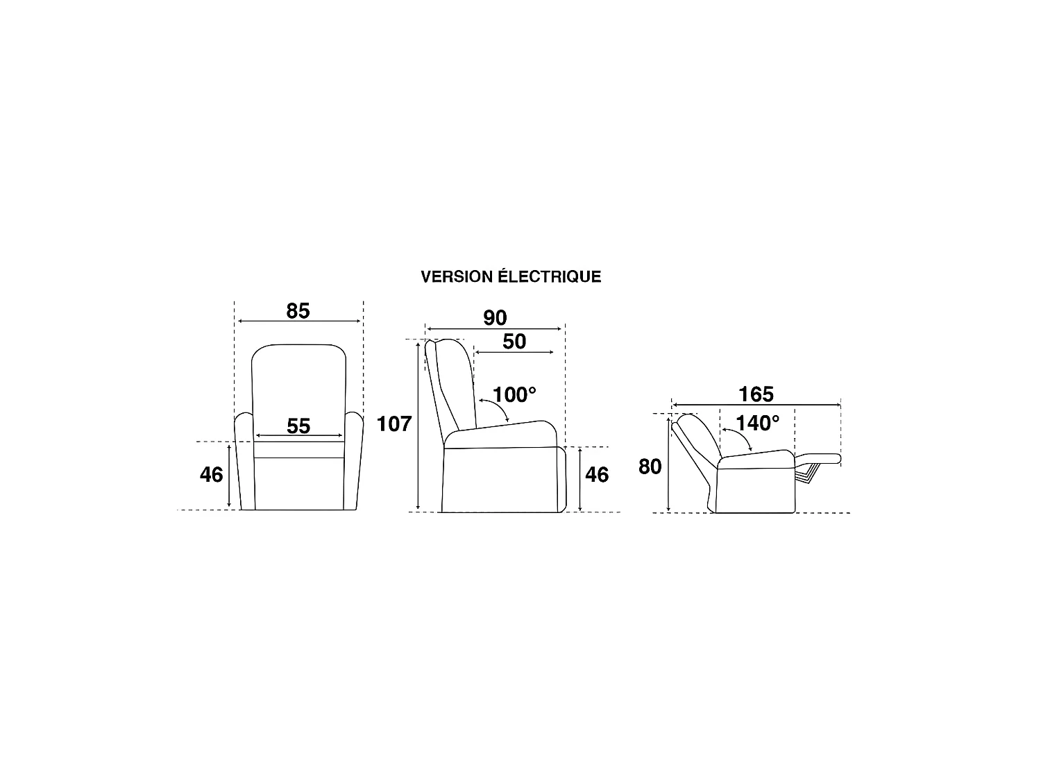Fauteuil Relax électrique Marron cendré - SOFTY