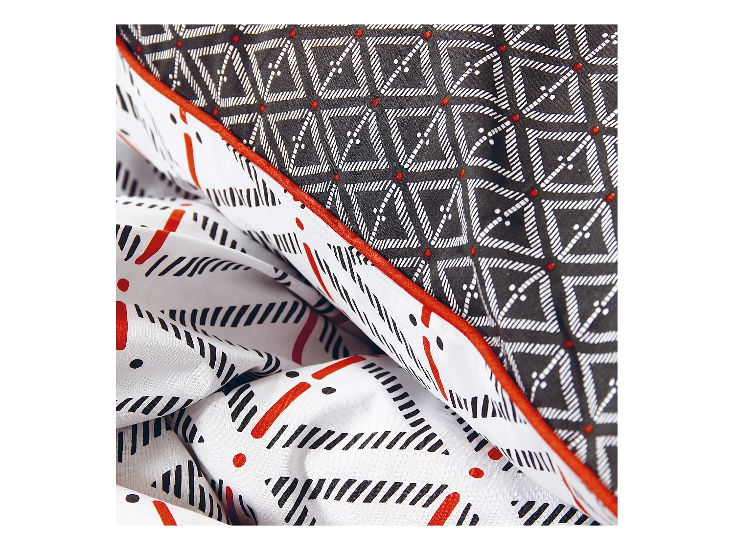 Parure de lit 260x240 cm coton BENGAL Rouge