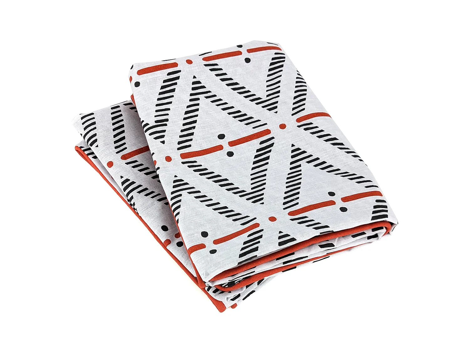 Parure de lit 260x240 cm coton BENGAL Rouge