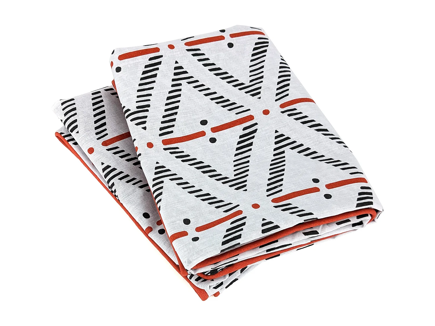 Parure de lit 260x240 cm coton BENGAL Rouge