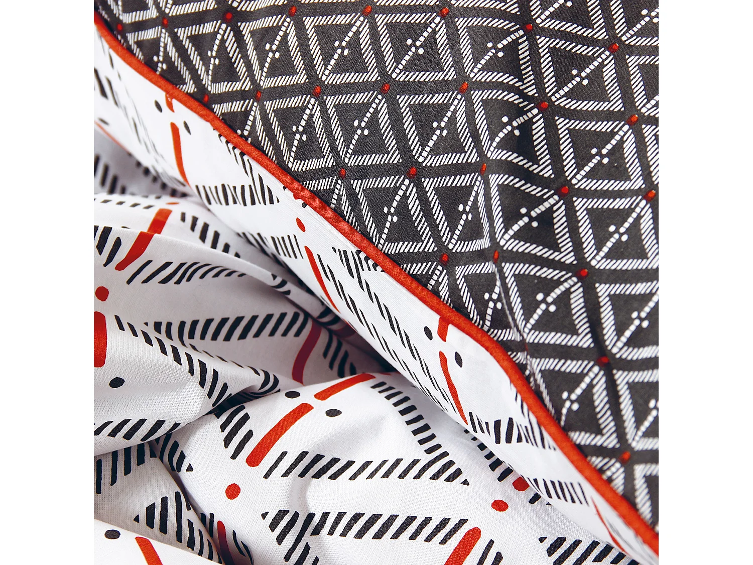 Parure de lit 260x240 cm coton BENGAL Rouge
