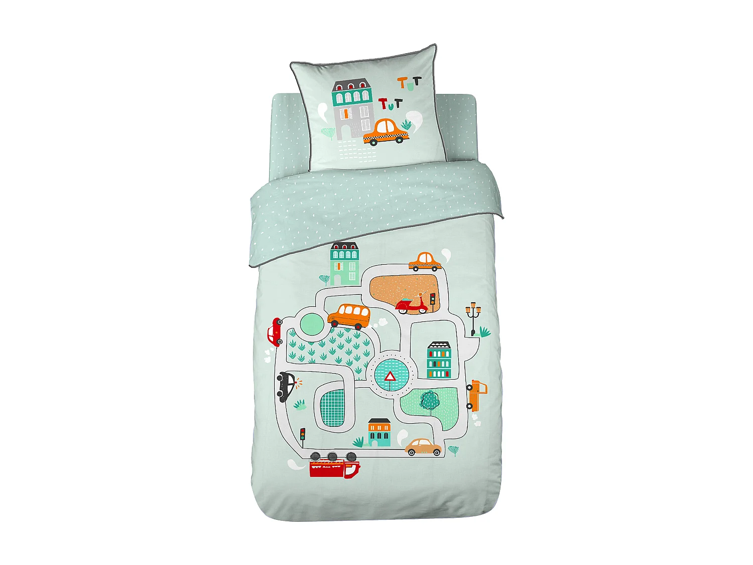 Parure de lit 140x200 cm coton A TOUTE ALLURE Vert