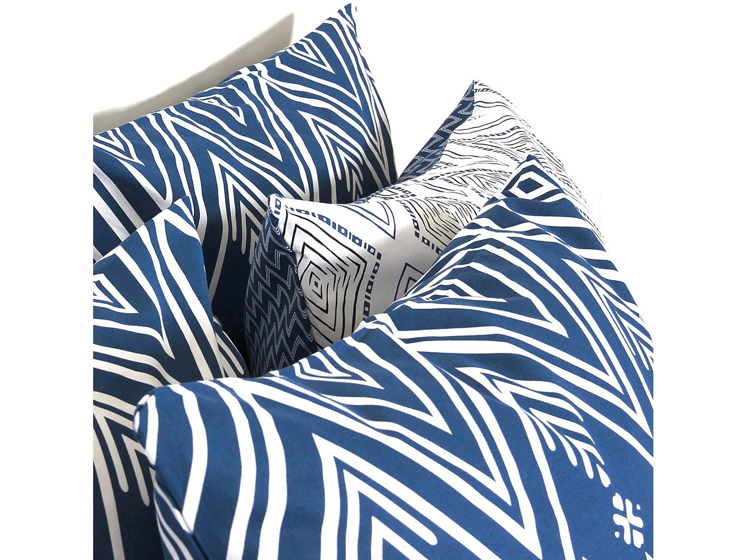 Parure de lit 240x220 cm coton NORDA Bleu