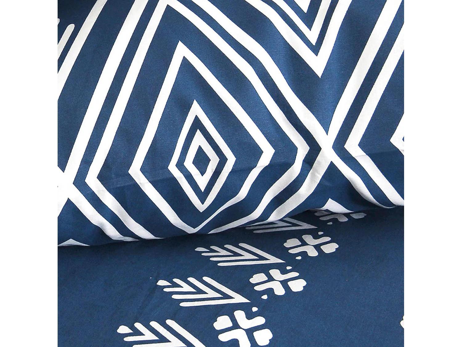 Parure de lit 240x220 cm coton NORDA Bleu