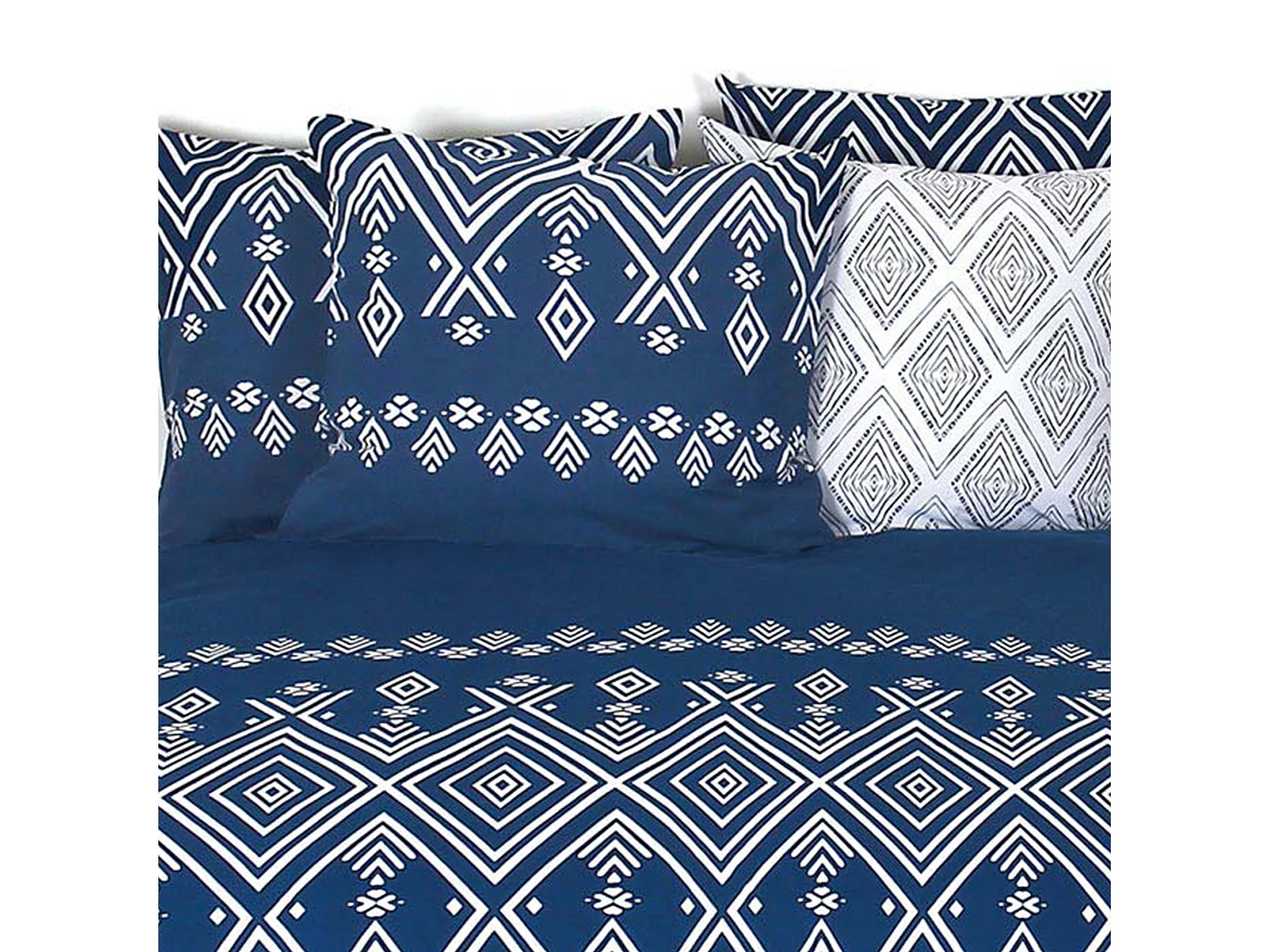 Parure de lit 240x220 cm coton NORDA Bleu