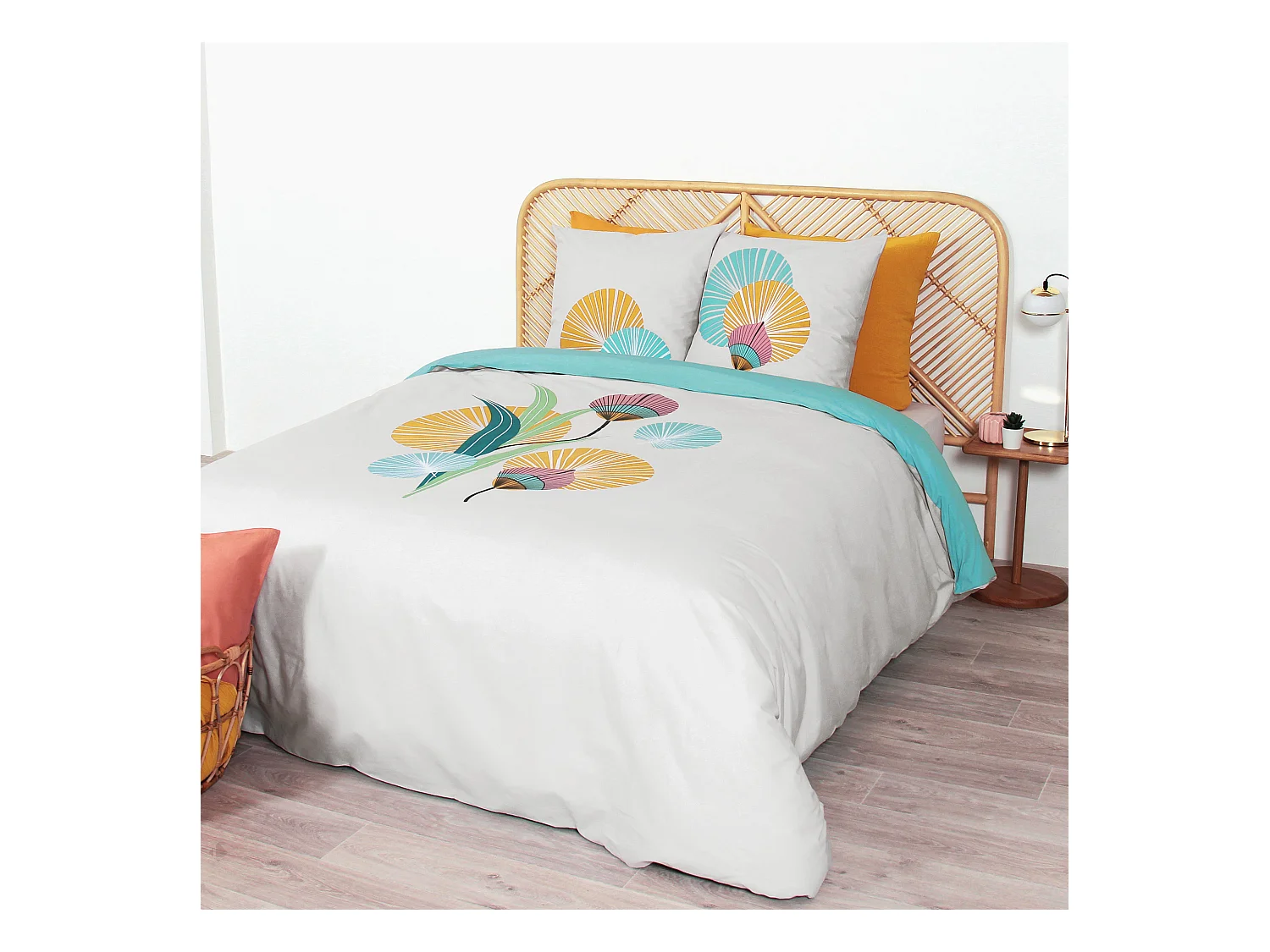 Parure de lit 240x220 cm coton GANA Vert