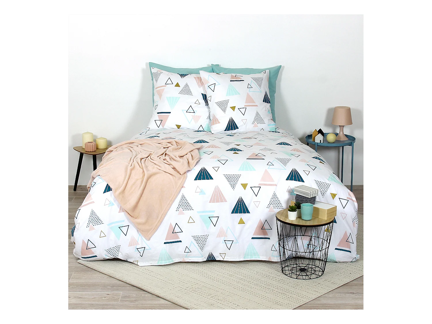 Parure de lit 240x220 cm coton IZI Multicolore