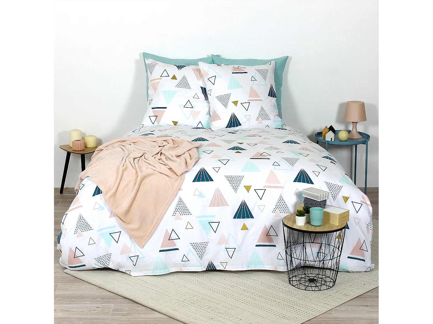 Parure de lit 240x220 cm coton IZI Multicolore