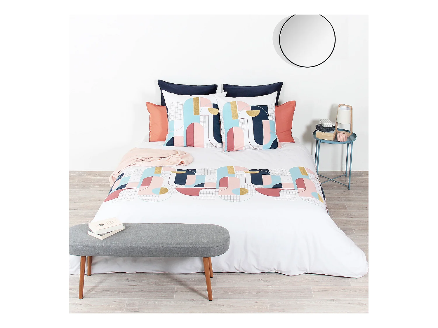 Parure de lit 240x220 cm coton KENT Multicolore