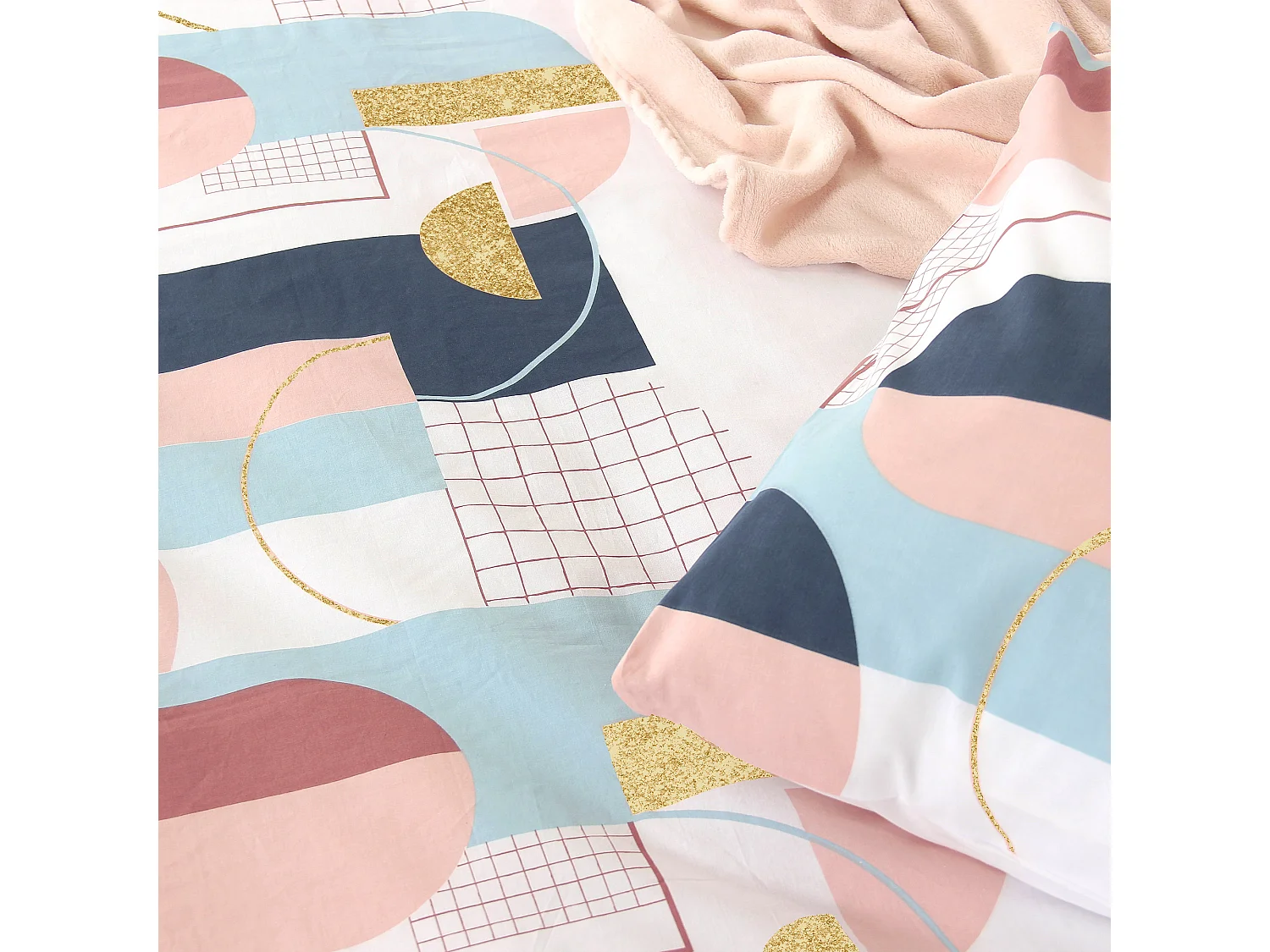 Parure de lit 240x220 cm coton KENT Multicolore