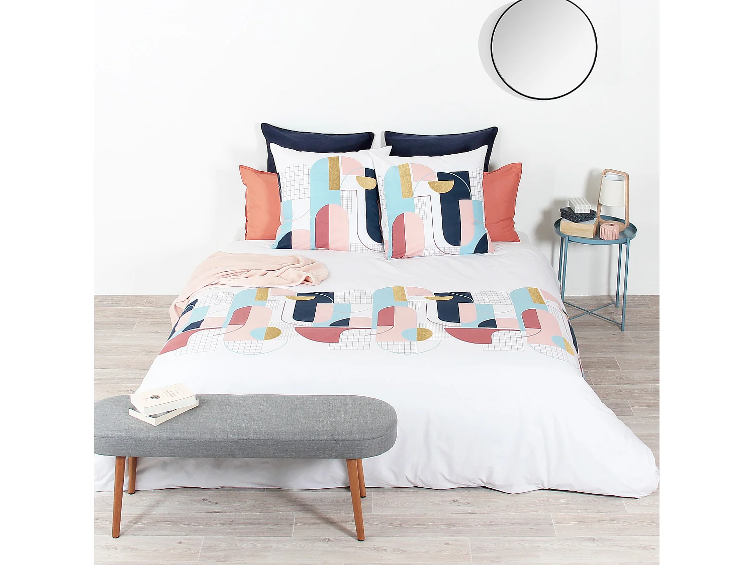 Parure de lit 240x220 cm coton KENT Multicolore