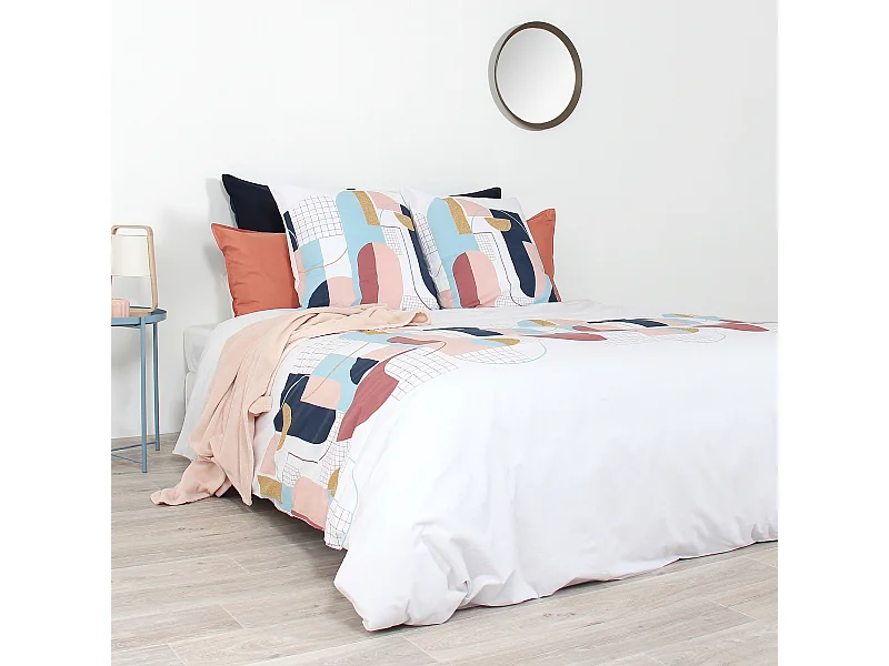 Parure de lit 260x240 cm coton KENT Multicolore