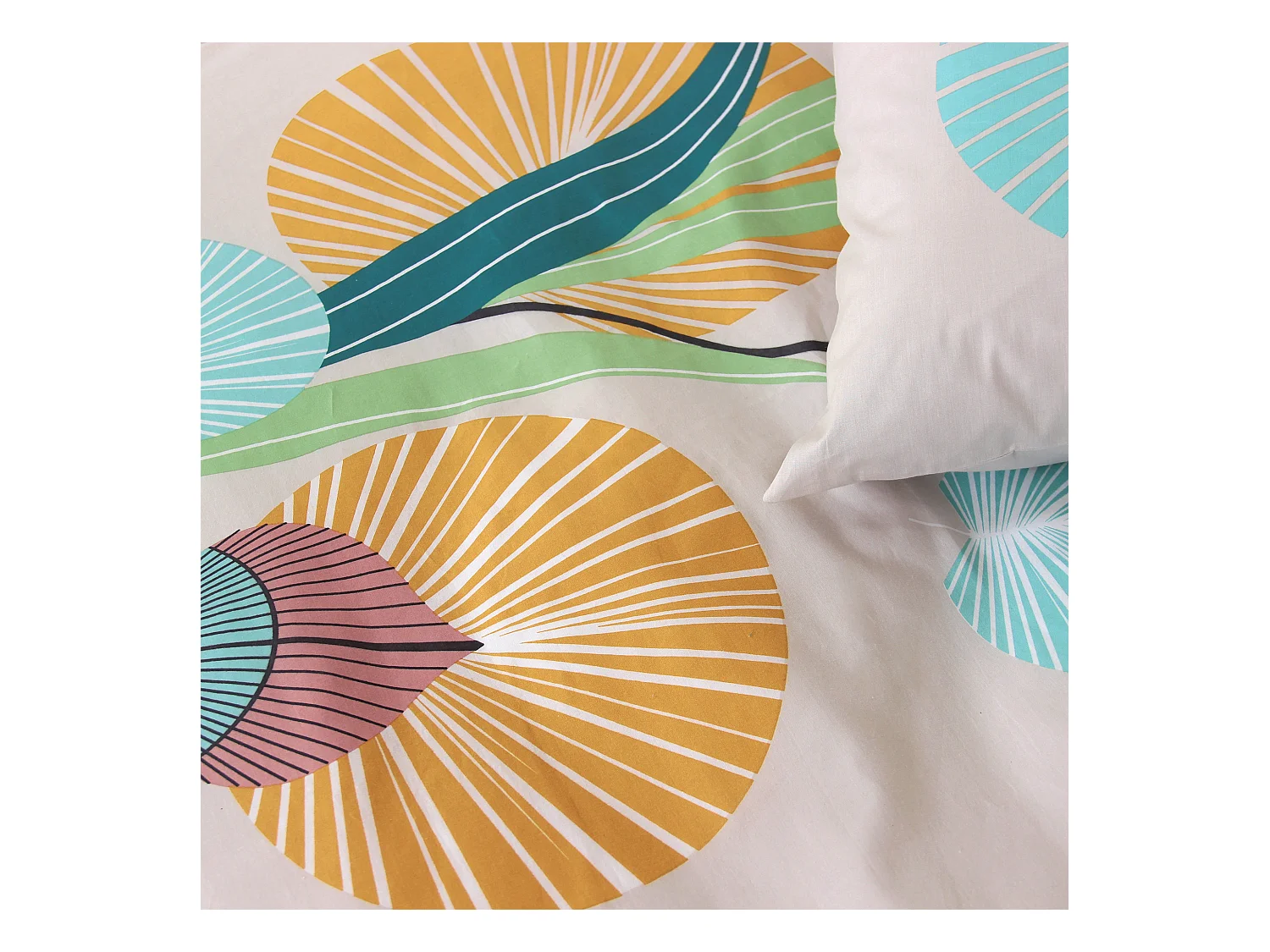 Parure de lit 260x240 cm coton GANA Vert