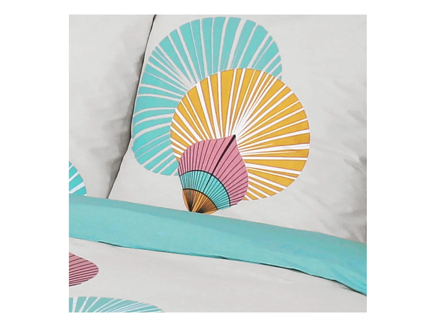 Parure de lit 260x240 cm coton GANA Vert