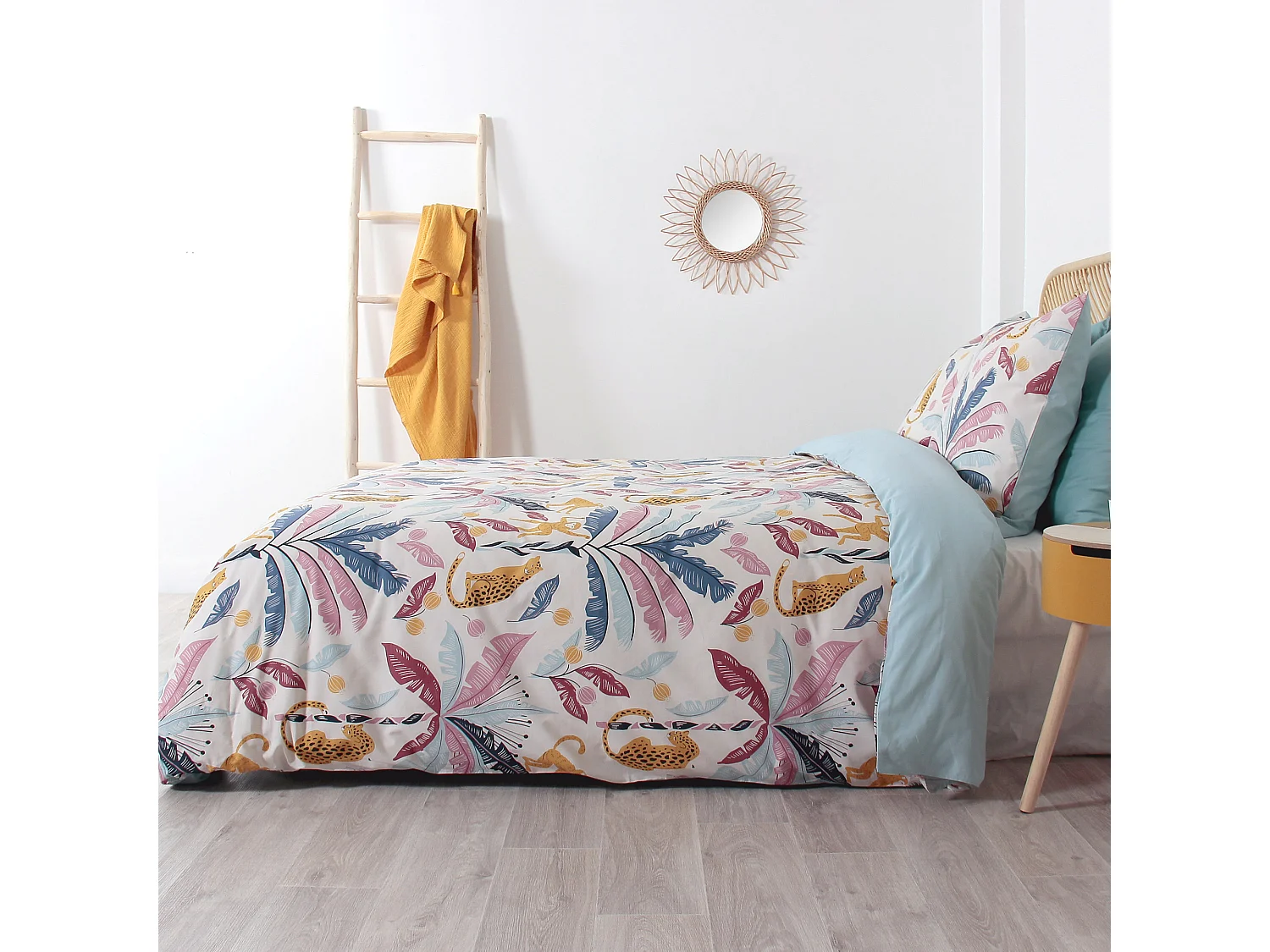 Parure de lit 240x220 cm coton OUISTITI Rose