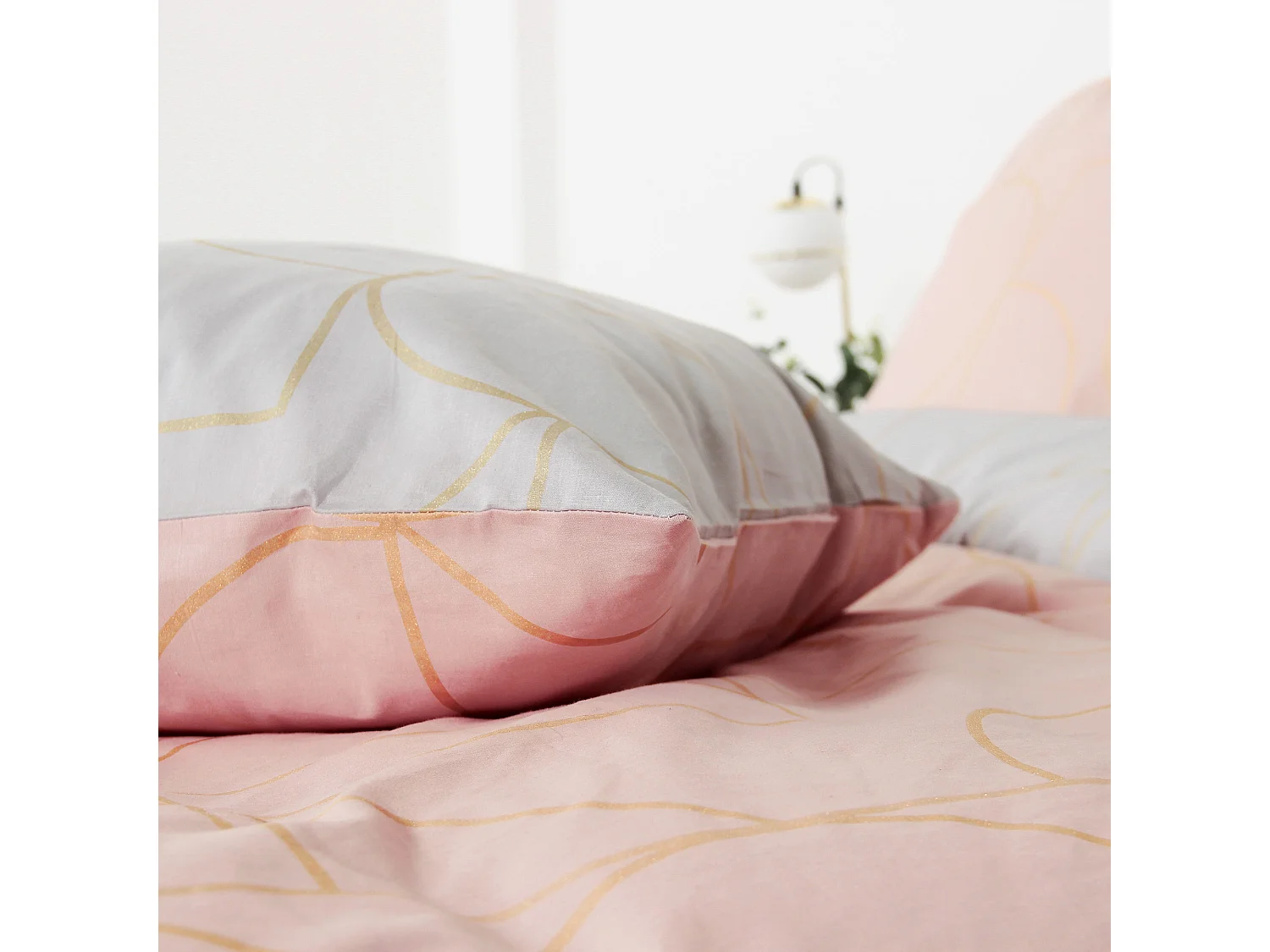 Parure de lit 260x240 cm coton GALI Rose
