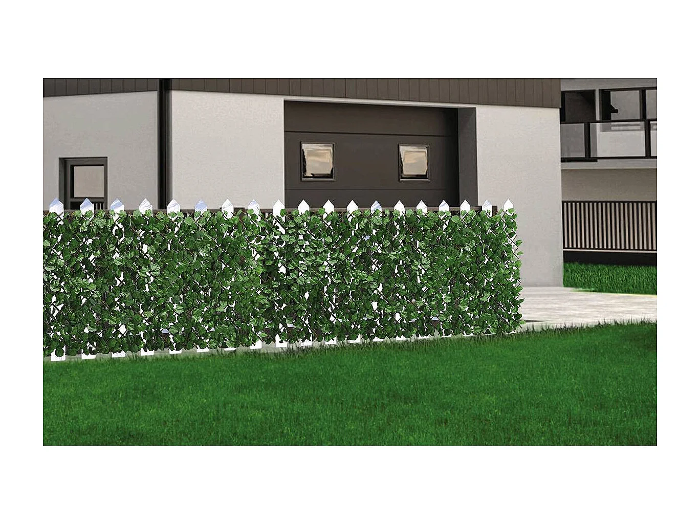 Weidenspalier-Zaun "Fragon" - 200 x 100 cm - Grün