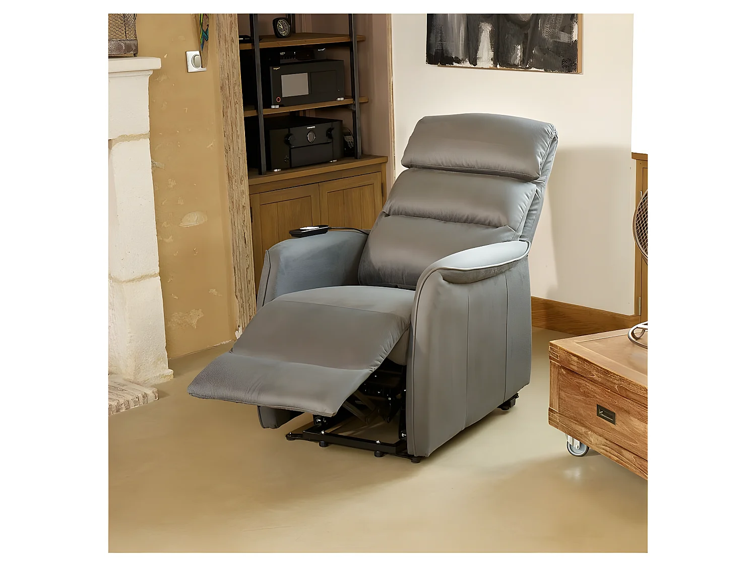 Fauteuil Relax Releveur électrique Gris - SOFTY