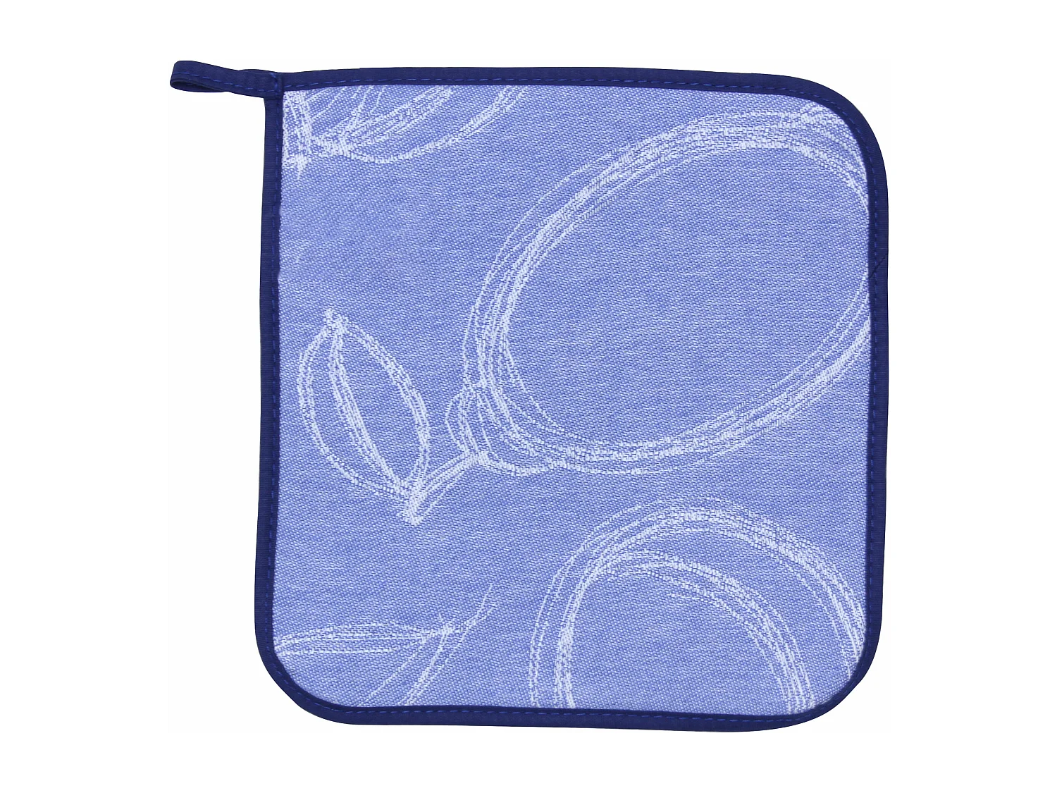 Manique de cuisine 20x20 cm matelassée coton LINE Bleu