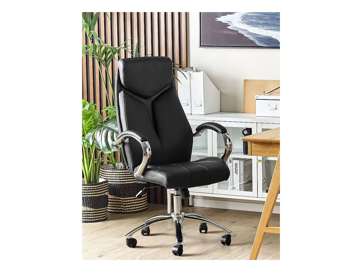 Fotel biurowy Obrotowy FORMULA Ekoskóra Czarny