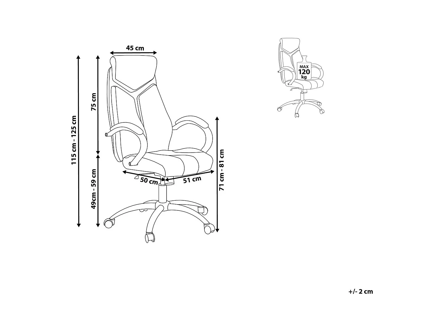 Fotel biurowy Obrotowy FORMULA Ekoskóra Czarny