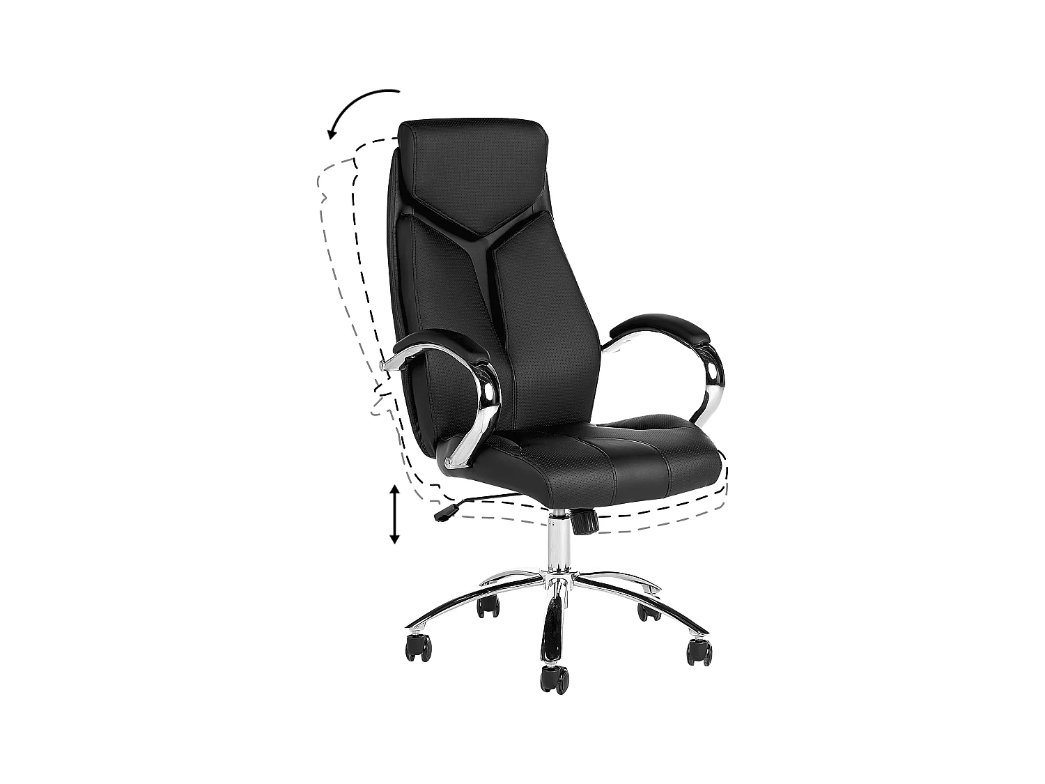 Fotel biurowy Obrotowy FORMULA Ekoskóra Czarny