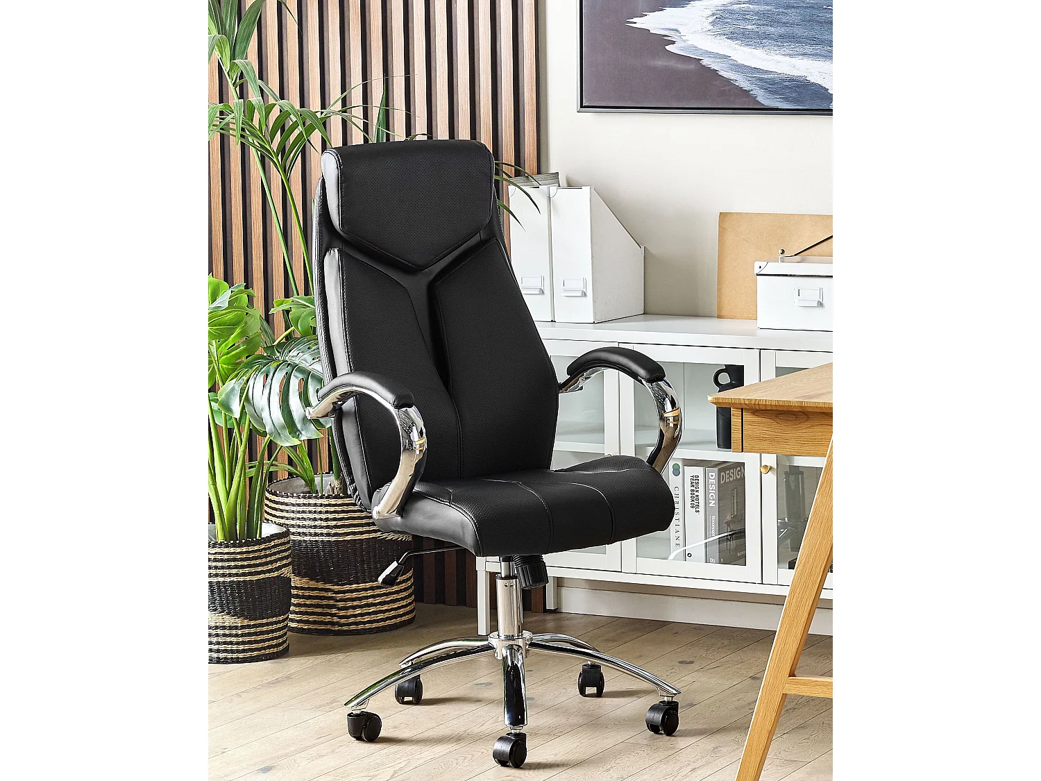 Bureaustoel Draaibaar FORMULA Kunstleer Zwart