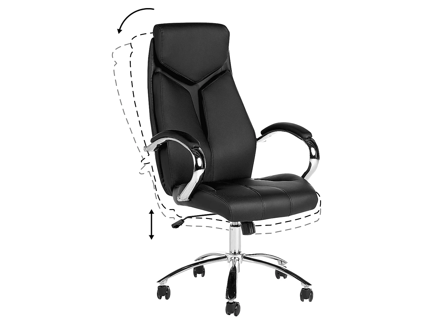 Chaise de bureau FORMULA Cuir PU Noir