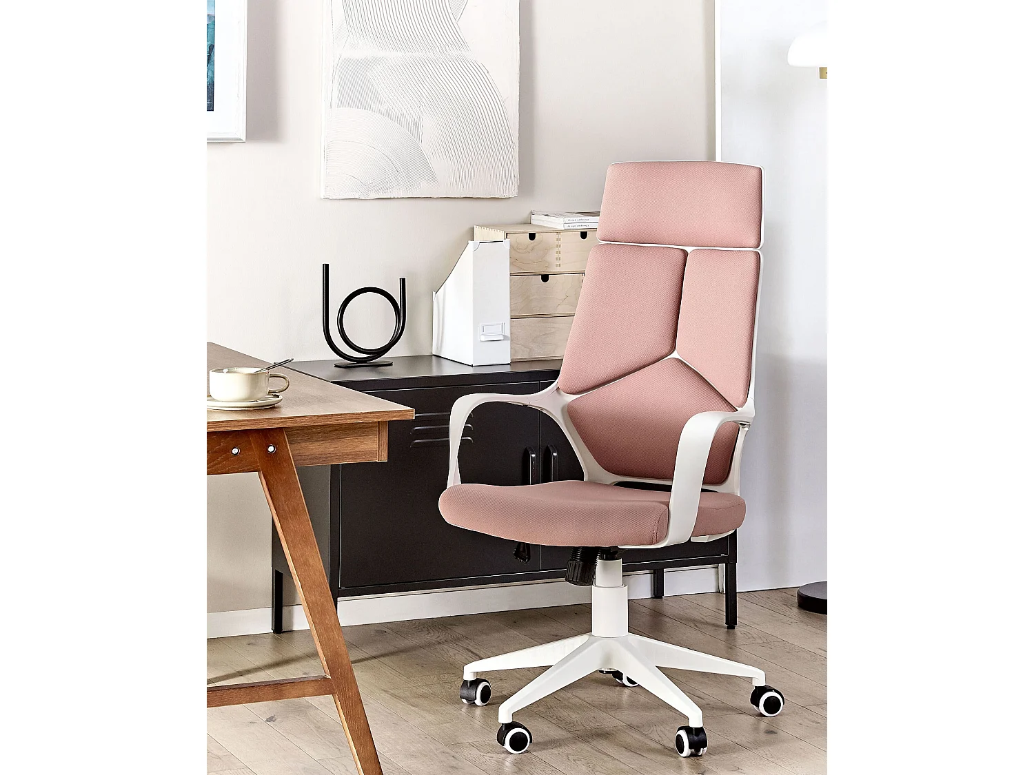Chaise de bureau DELIGHT Rose pêche