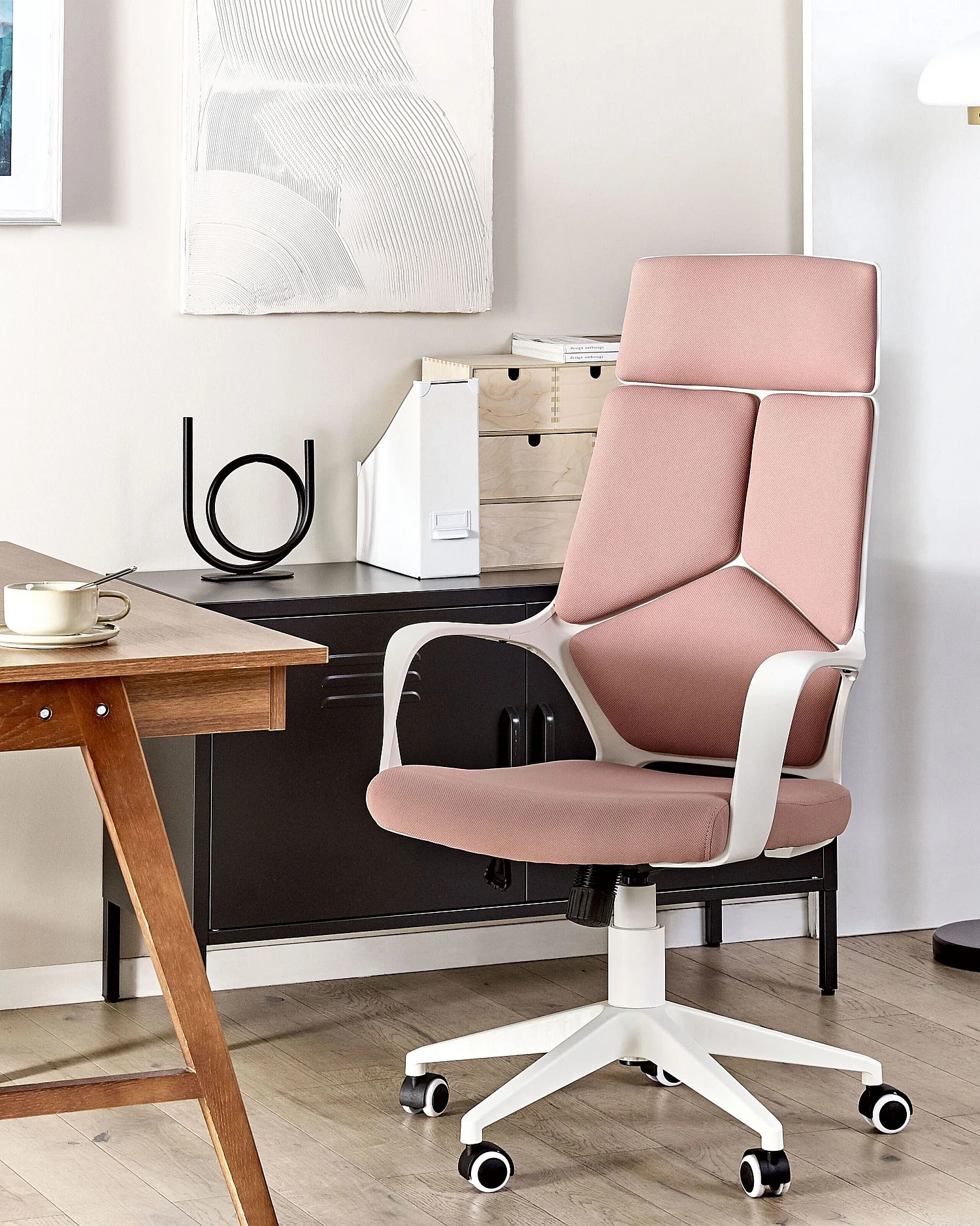 Chaise de bureau DELIGHT Rose pêche