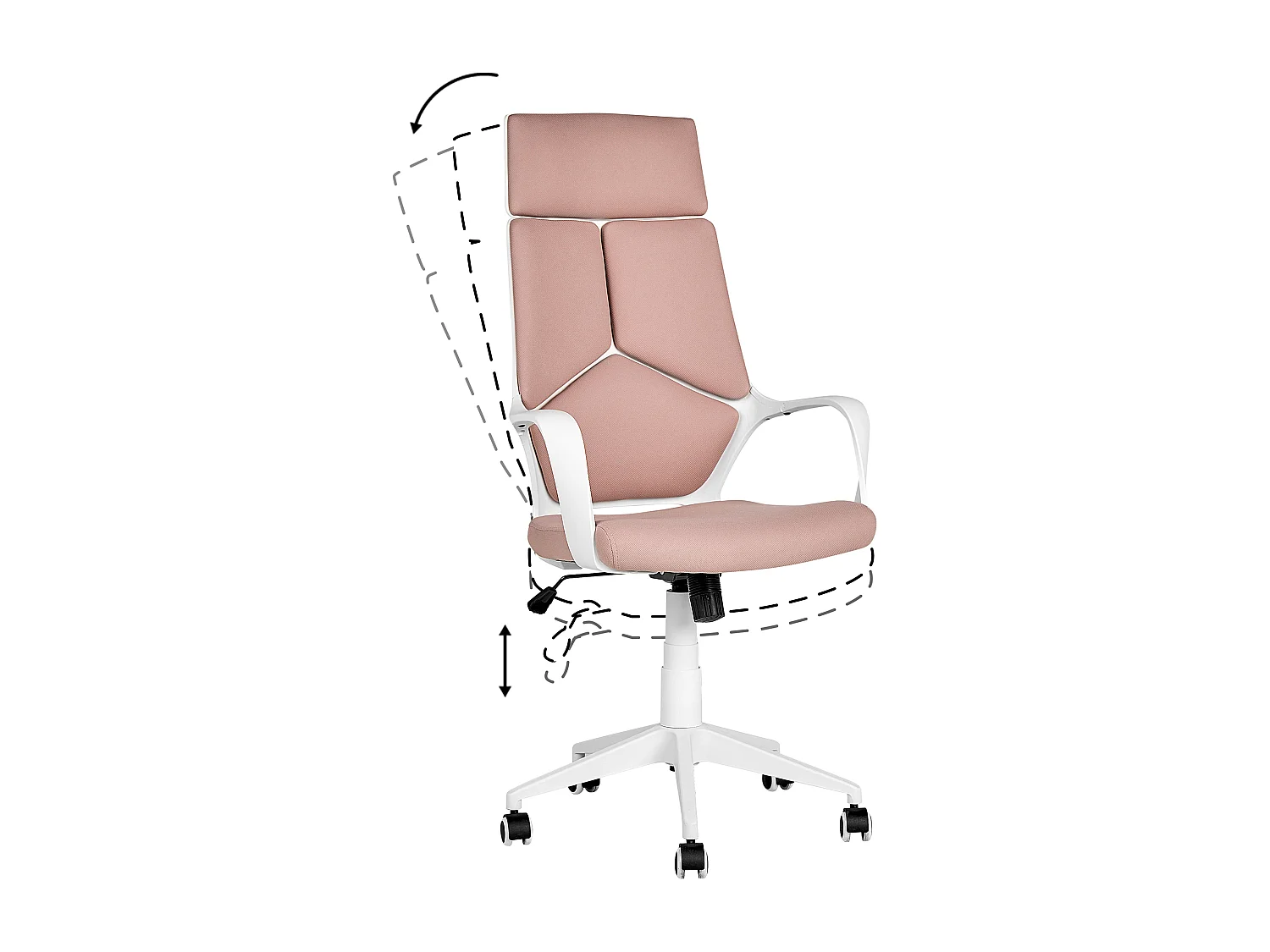 Chaise de bureau DELIGHT Rose pêche