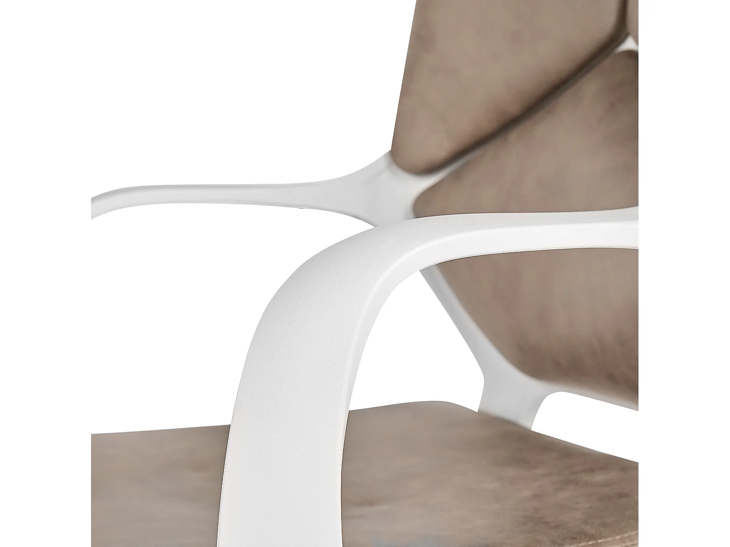 Bürostuhl beige höhenverstellbar mit Armlehnen bremsbaren Rollen modern Delight