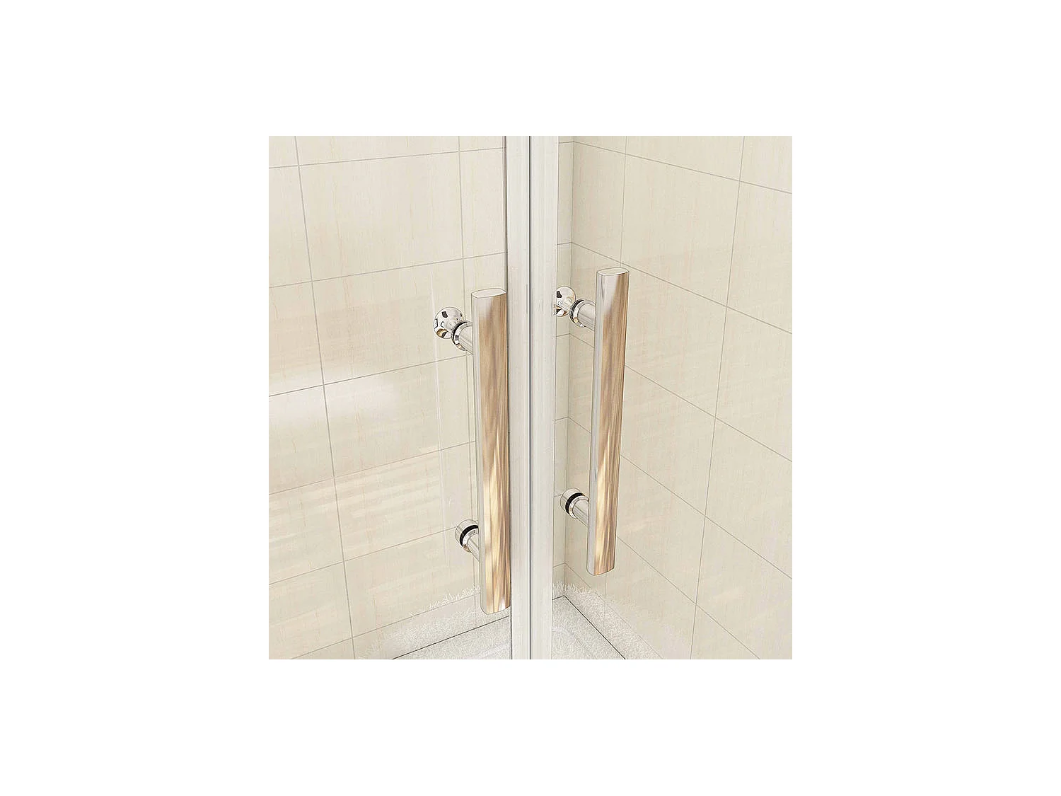 Draaiende douchedeur hoogte 187cm, verstelbare breedte 139 tot 144,4cm, draaiwand 180° met 2 bevestigingselementen -6mm transparant glas