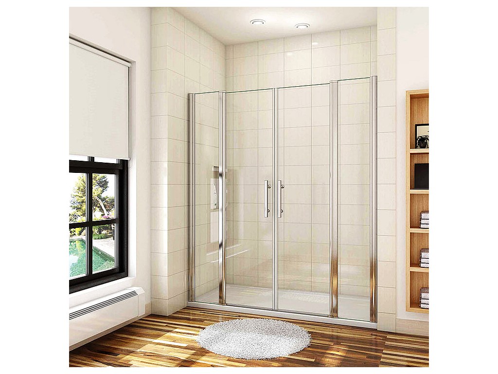 Porte de douche battante H.197cm largeur réglable 164 à 169.4cm, porte
