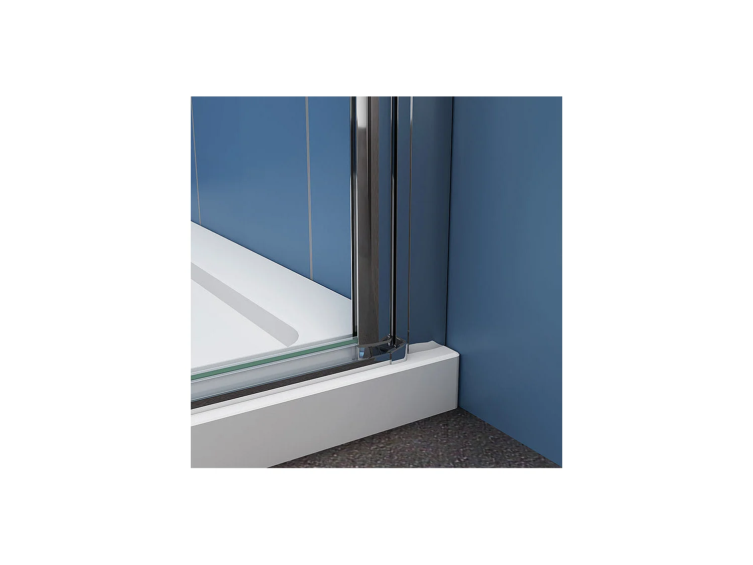 Porte de douche pivotante et pliante porte de douche 70x185cm en 6mm verre trempé anticalcaire