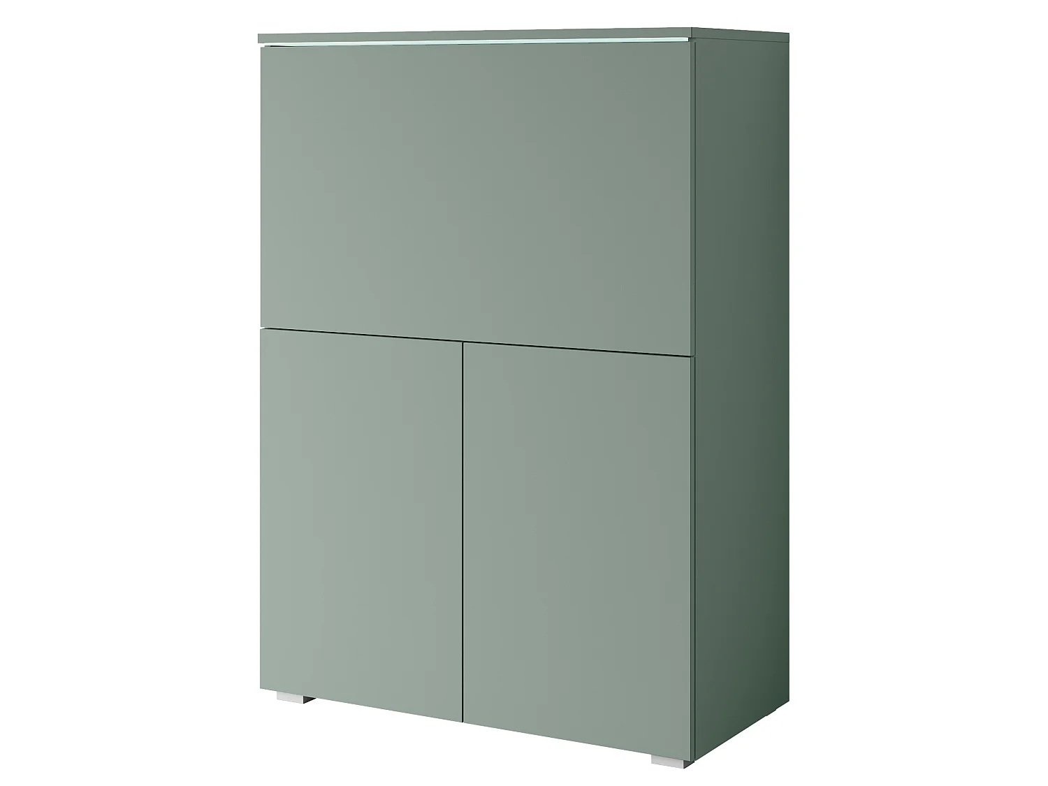 Meuble avec fonction bureau MINIO Go For It VEVE OFFICE 90 avec éclairage LED, vert brume, 1 pièce