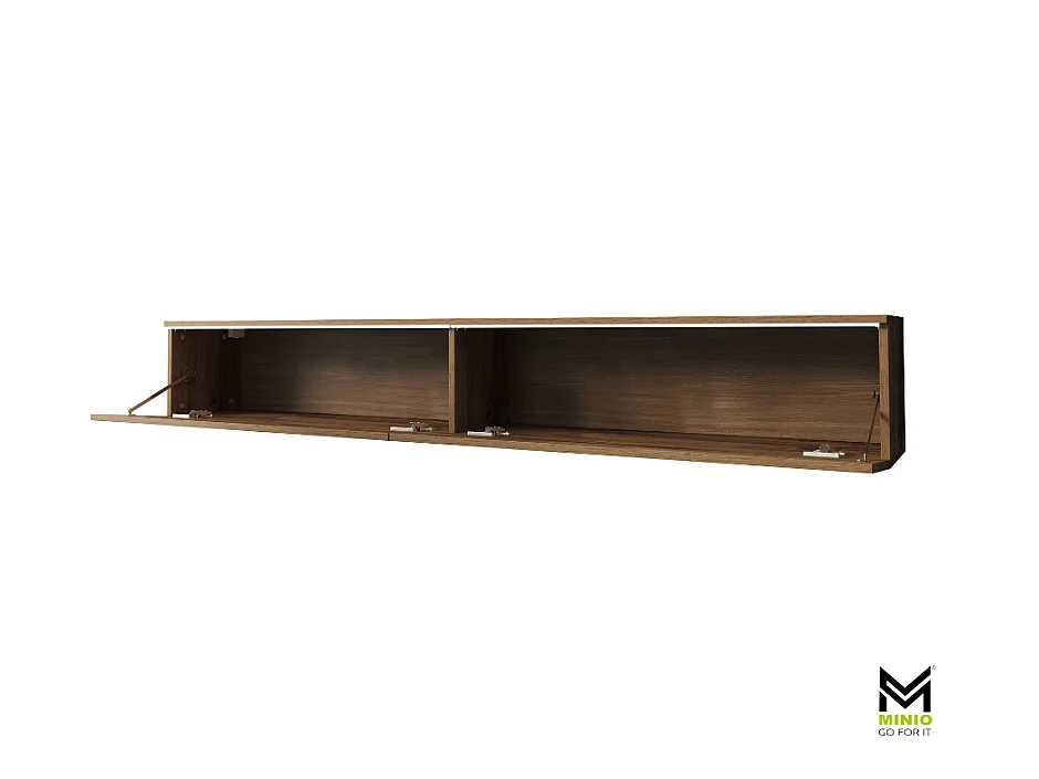 TV-Lowboard DONNA 180 Farbe Wotan Eiche mit LED-Beleuchtung