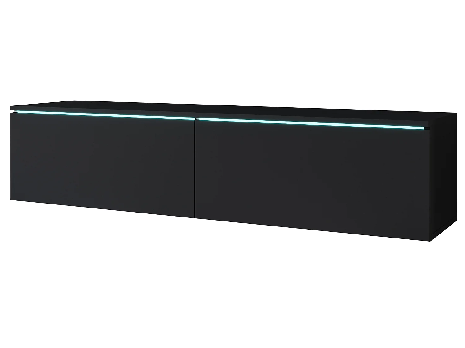 TV-meubel DONNA 140 grafiet zwart met LED-verlichting