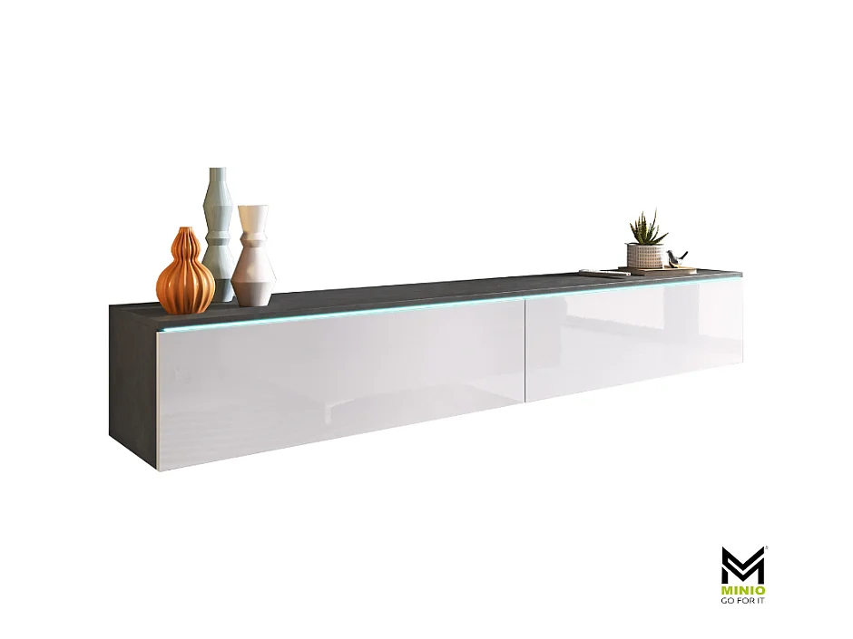 TV-meubel DONNA 180 kleur matera/wit hoogglans