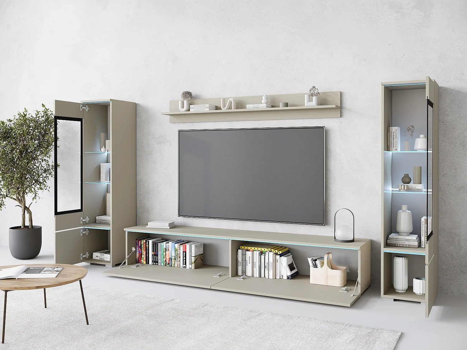 VEVE 2 Wandschrank in Kaschmirbeige