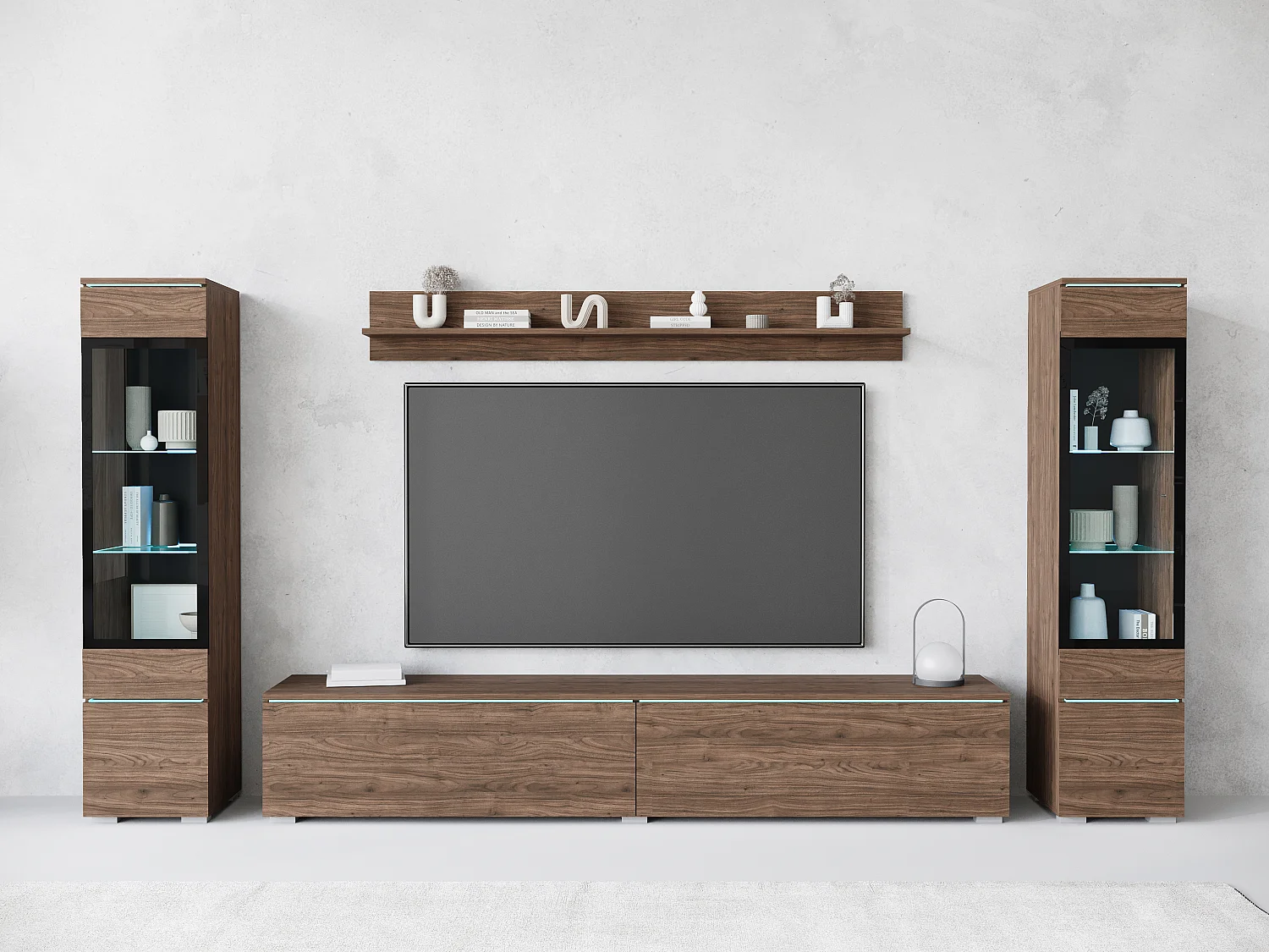 VEVE 1 wandmeubel in walnootkleur Willa