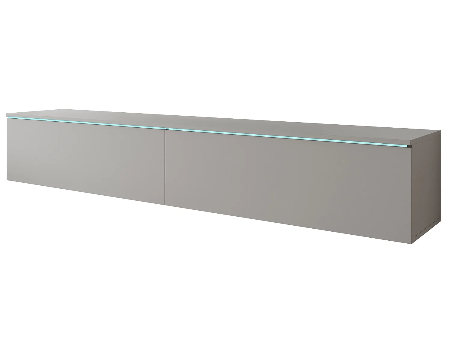 TV-Lowboard DONNA 180 Farbe Palladium-Grau mit LED