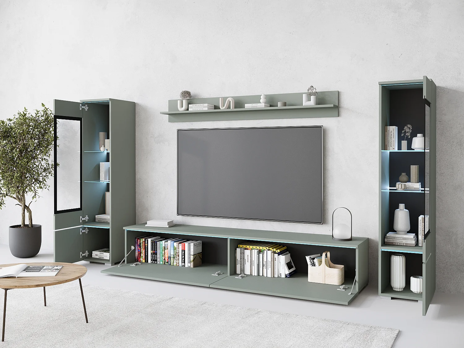 VEVE 2 Wandschrank in Nebelgrün