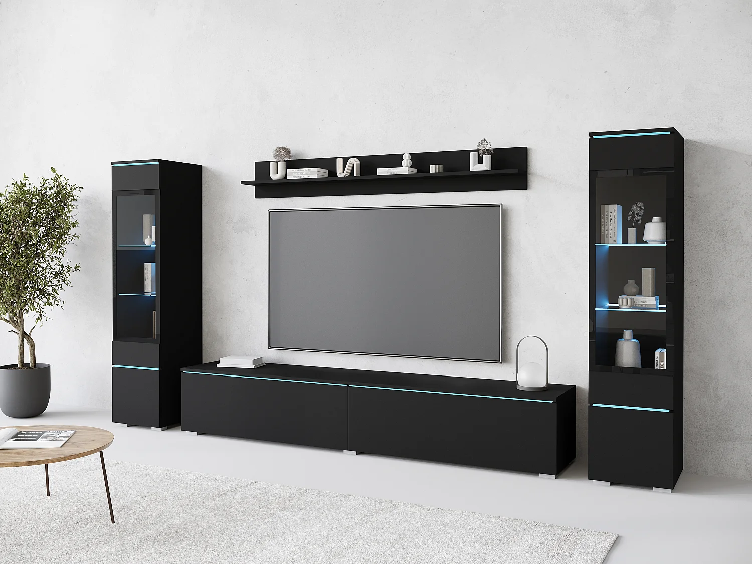 Meuble mural VEVE 2 couleur noir graphite