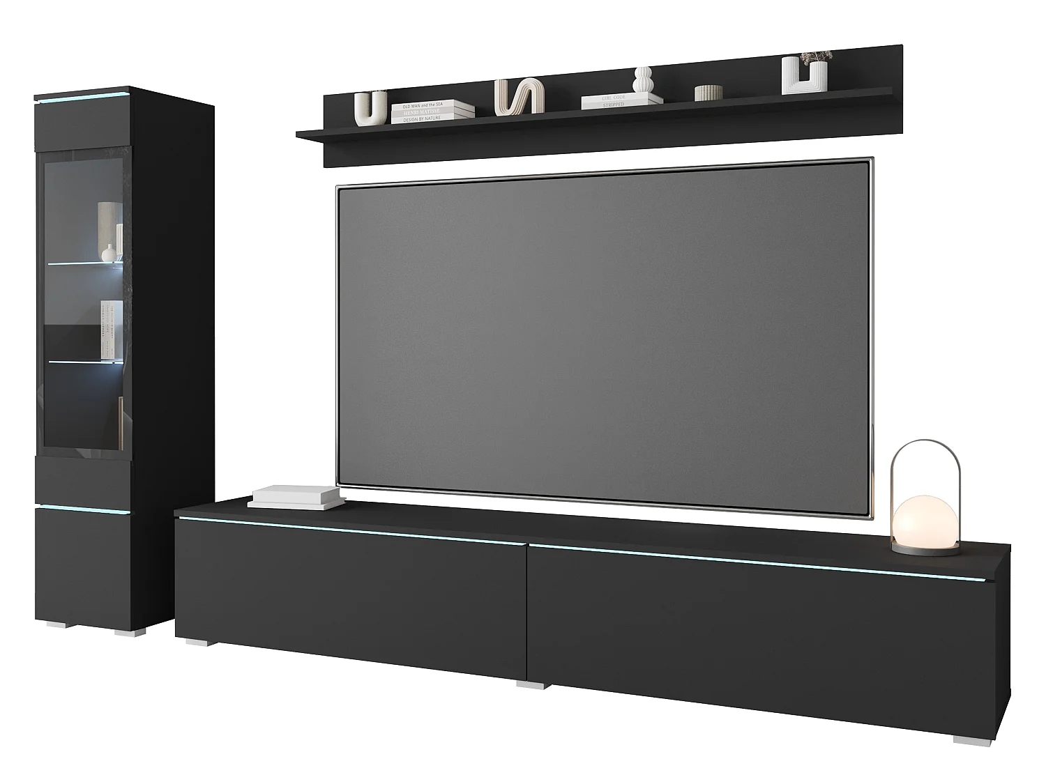 Meuble mural VEVE 1 couleur noir graphite mat